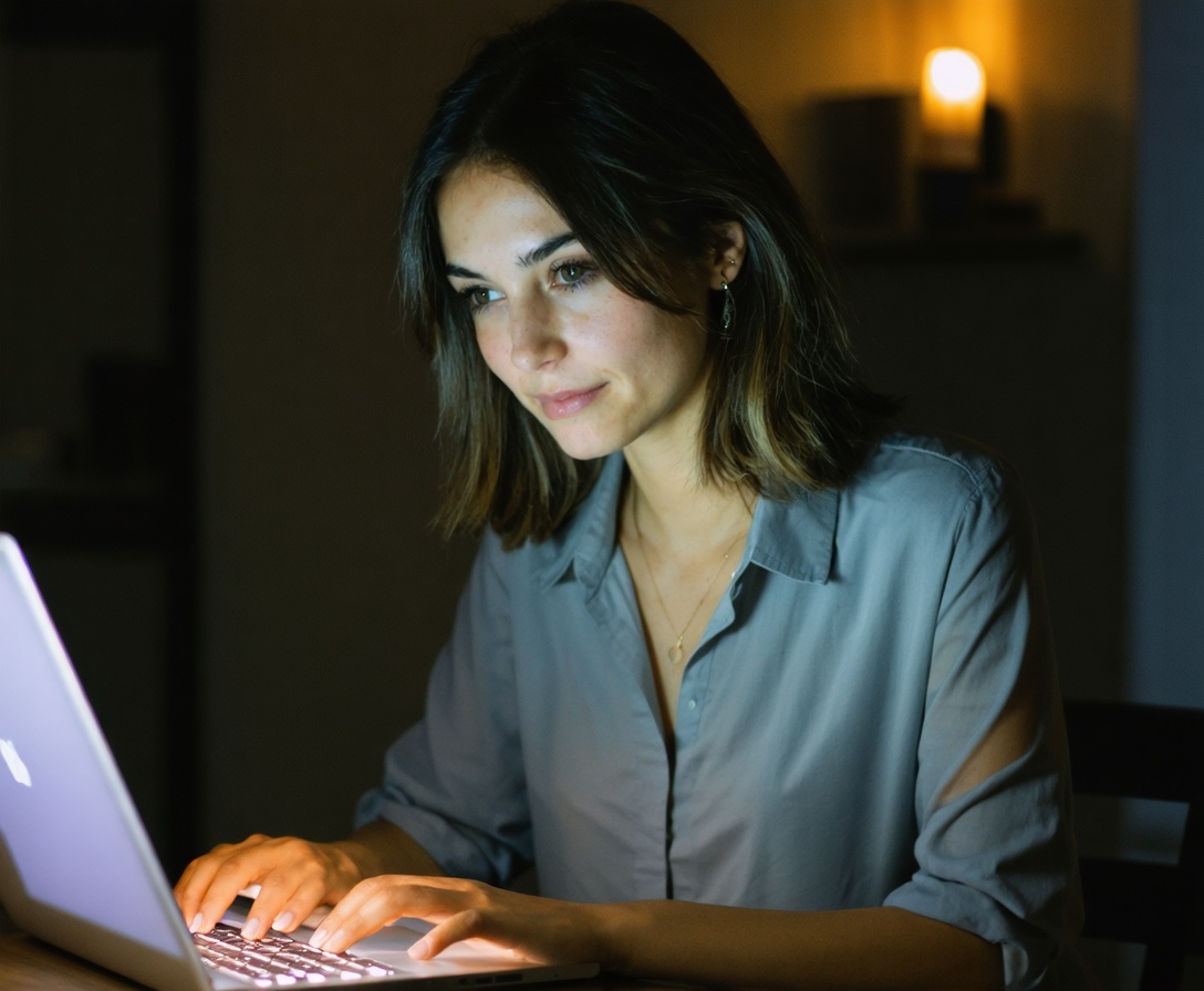 Профессиональный рост: студентка за изучением сложных алгоритмов ИИ